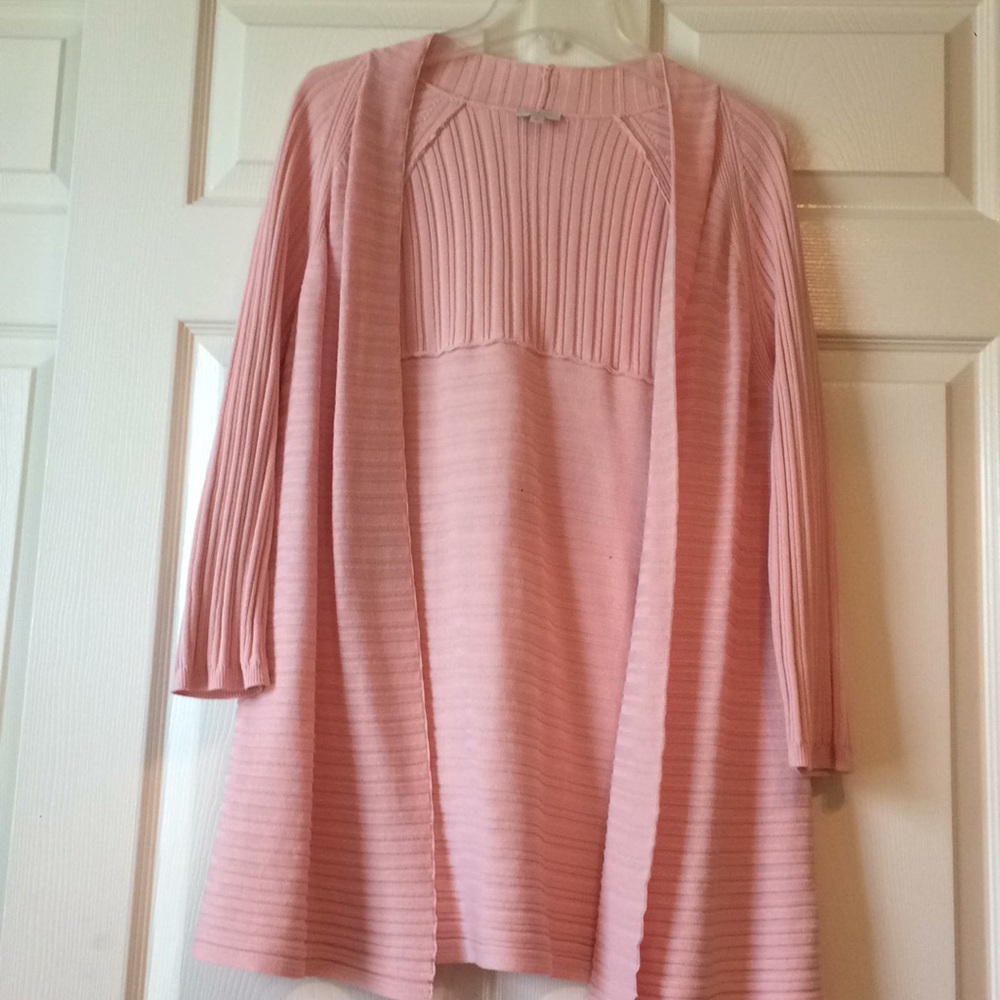 Talbots Pink open cardigan
